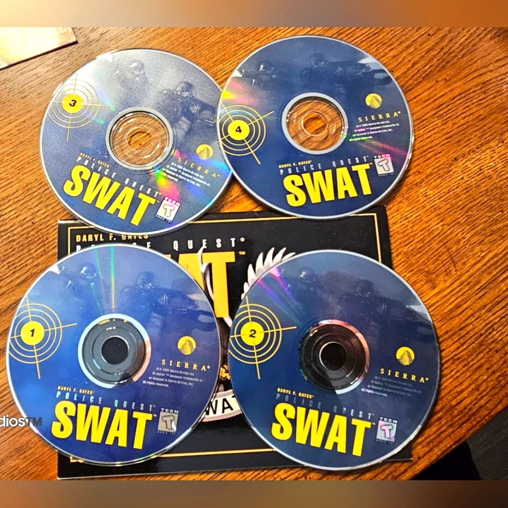 Police Quest SWAT PC CD-ROM Game Windows 95 98. 4 DISC SET.